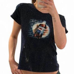 Vintage Pepsi Cola Graphic Short Sleeve baby tee tshirt